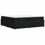 vidaXL Cadre de lit avec matelas avec matelas Noir 200 x 200 cm tissu