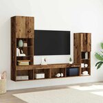 vidaXL Meuble TV 4 Pièces Bois ancien 40.5 x 30 x 102 cm
