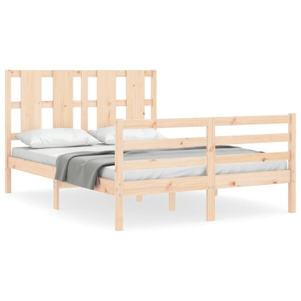 vidaXL Cadre de lit sans matelas 140x190 cm bois massif