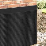 vidaXL Feuille de drainage nervurée Noir 0 5 x 10 m HDPE