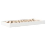 vidaXL Lit bibliothèque Blanc 75x190 cm en aggloméré