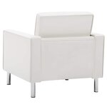 vidaXL Fauteuil Blanc 75x70x75 cm Similicuir