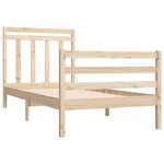vidaXL Cadre de lit bois massif 90x190 cm simple