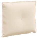 vidaXL Coussin de Dos Beige 60 x 50 cm Tissu en microfibre