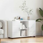 vidaXL Buffet FLORIN Blanc 88 5 x 30 5 x 55 5 cm Bois d'ingénierie