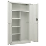 vidaXL Armoire à casiers Gris clair 90x40x180 cm Acier
