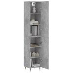 vidaXL Buffet haut Gris béton 34 5x34x180 cm Bois d'ingénierie