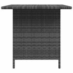 vidaXL Table à dîner de jardin Gris 110x70x65 cm Résine tressée