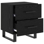 vidaXL Cabinet de chevet avec tiroir Chêne noir 40 x 35 x 47 5 cm