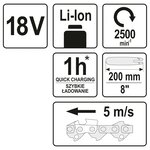Yato tronçonneuse télescopique sans batterie 18v