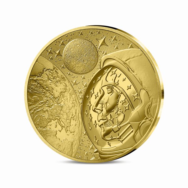 L'Odyssée Spatiale avec Thomas Pesquet  Monnaie de 200€ Or 1 Oz