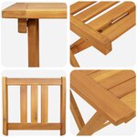 vidaXL Ensemble Bistro Pliable en Bois Massif d'Acacia de 3 Pièces