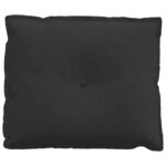 vidaXL Coussin de Dos Noir 60 x 50 cm Tissu en microfibre