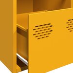 vidaXL Buffet jaune moutarde 101 5x39x73 5 cm acier laminé à froid