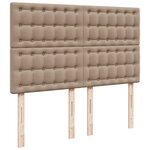 vidaXL Sommier à lattes de lit avec matelas Cappuccino 140x190 cm