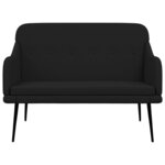 vidaXL Banc Noir 110x76x80 cm Tissu