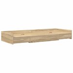 vidaXL Cadre de lit Chêne Sonoma 90 x 190 cm Bois d'ingénierie