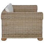 vidaXL Ensemble de canapés avec coussins 2 Pièces rotin naturel
