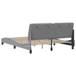 vidaXL Cadre de lit sans matelas gris clair 160x200 cm tissu