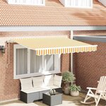 vidaXL Auvent Rétractable Jaune 250 x 200 cm tissu