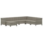 Salon de jardin meuble d'extérieur ensemble de mobilier 7 pièces avec coussins gris résine tressée 02_0017230