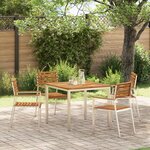 vidaXL Table à manger d'extérieur 90x90x74 5 cm en bois massif
