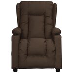 vidaXL Fauteuil de massage électrique Marron Similicuir
