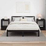 vidaXL Table d'appoint 2 Pièces Chêne noir 40 x 40 x 56 cm