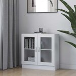 vidaXL Armoire à vitrine Blanc 82 5x30 5x80 cm Bois d'ingénierie