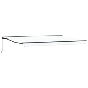 vidaXL Cadre d'auvent Blanc 500 × 300 cm Polyester avec revêtement PU