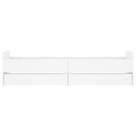vidaXL Cadre de lit avec tiroirs sans matelas blanc 90x200 cm
