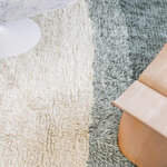 Tapis laine bleu dégradé - 140 x 200 cm