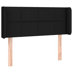 vidaXL Tête de lit avec oreilles Noir 103x16x78/88 cm Tissu