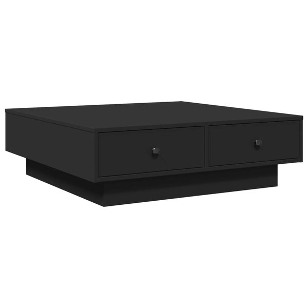 vidaXL Table basse Noir 90x90x28 cm Aggloméré