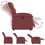 vidaXL Fauteuil inclinable Rouge bordeaux Similicuir