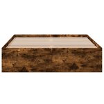 vidaXL Cadre de lit chêne fumé 120x190 cm bois d'ingénierie