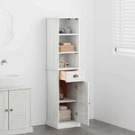 vidaXL Ensemble de mobilier de salle de bain 2 Pièces Marron et blanc
