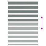 vidaXL Store zèbre gris foncé largeur du tissu 95 9 cm polyester