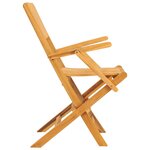 vidaXL Chaises de jardin pliantes lot de 4 55x62x90cm bois massif teck