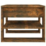 vidaXL Table basse chêne fumé 55 5x55x45 cm bois d'ingénierie