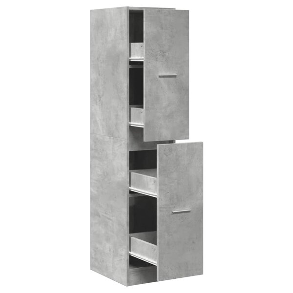 vidaXL Armoire d'apothicaire gris béton 30x41x144 5 cm bois ingénierie