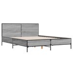 vidaXL Cadre de lit sans matelas sonoma gris 150x200 cm
