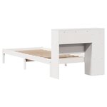vidaXL Lit bibliothèque sans matelas blanc 90x190cm bois de pin massif