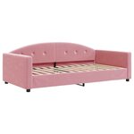 vidaXL Lit de jour avec gigogne et tiroirs rose 100x200 cm velours