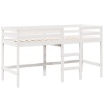 vidaXL Lit superposé avec échelle et toit sans matelas blanc 90x190 cm
