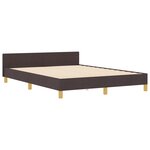Cadre de lit vidaXL Marron foncé 140x190 cm Tissu