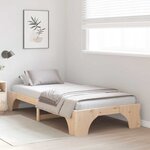 vidaXL Cadre de lit Pin massif 197 x 97 x 30 cm Bois massif en pin
