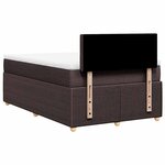 vidaXL Sommier à lattes de lit et matelas marron foncé 120x190cm tissu