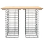 vidaXL Table de jardin Gabion Design 100x70x72 cm Bois massif Pin