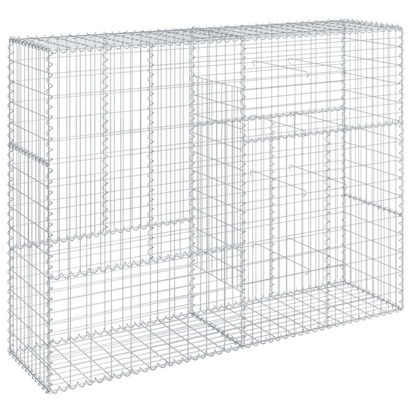 vidaXL Panier gabion avec couvercle 200x50x150 cm fer galvanisé